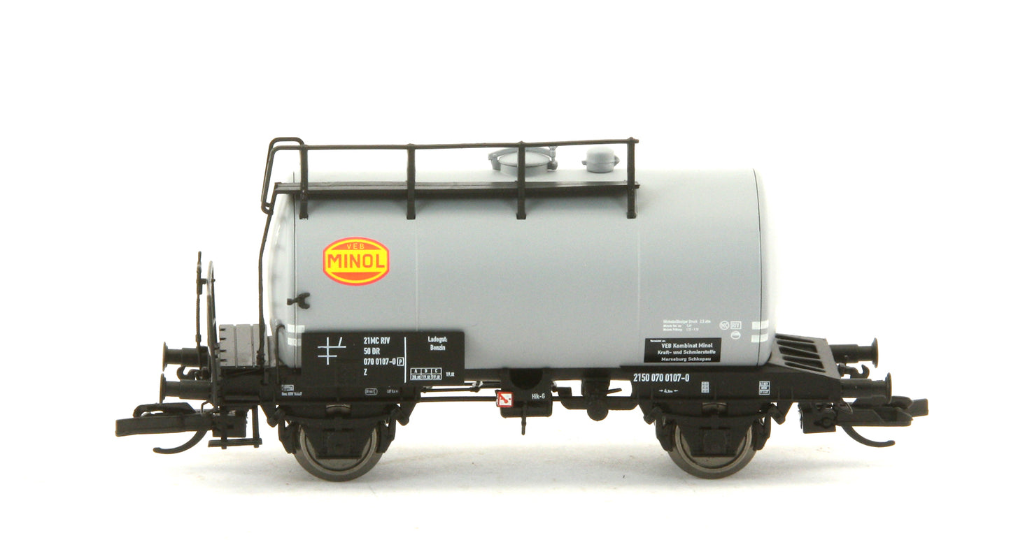 120073 TT 3er Set Kesselwagen 'Deutz', DR, Ep.IV 'MINOL', grau