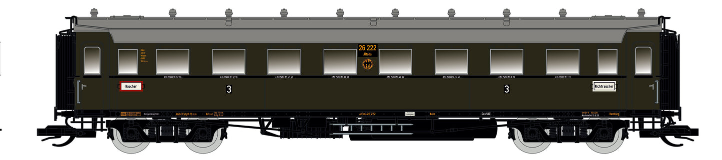 87178 H0 Personenwagen C4Ü Sa 07, DRG Ep.II