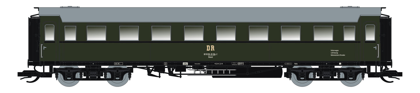 87198 H0 Personenwagen C4Ü Sa 07 mit Beleuchtung, DR Ep.IV