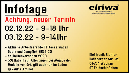 Infotage bei Elriwa