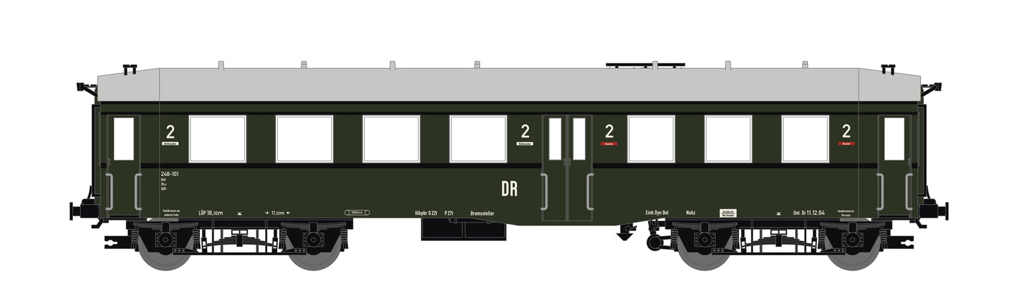 Saxonia 120004-2 Reisezugwagen "Altenberg" 2.Kl. DR Epoche III, gealtert