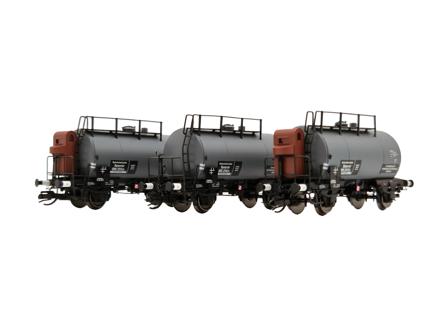 120114-2 - 3er Set Kesselwagen 'Deutz' mit Bremserhaus, DRG Ep.II