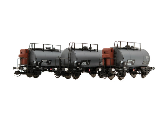 120114-2 - 3er Set Kesselwagen 'Deutz' mit Bremserhaus, DRG Ep.II