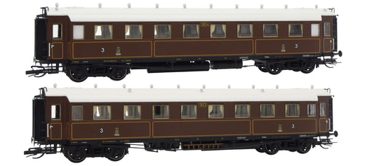 120173 TT 2er Set Personenwagen C4Ü Sa 07 K.Sächs.Sts.E.B. Ep.I