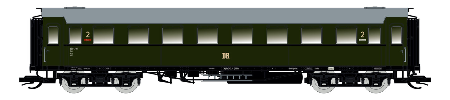 87184 H0 Personenwagen C4Ü Sa 07 mit Beleuchtung, DR Ep.III