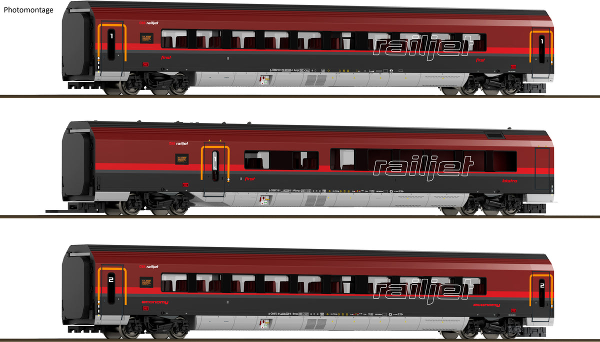 120300 TT 3er Set Railjet, ÖBB Ep. VI