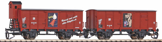 Piko 47032 2er Set Gedeckter Güterwagen G02 DR III "Fit"