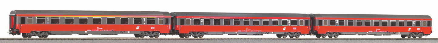 Piko 58225 3er Set Schnellzugwagen Eurofima 1x 1. Klasse + 2x 2. Klasse ÖBB IV