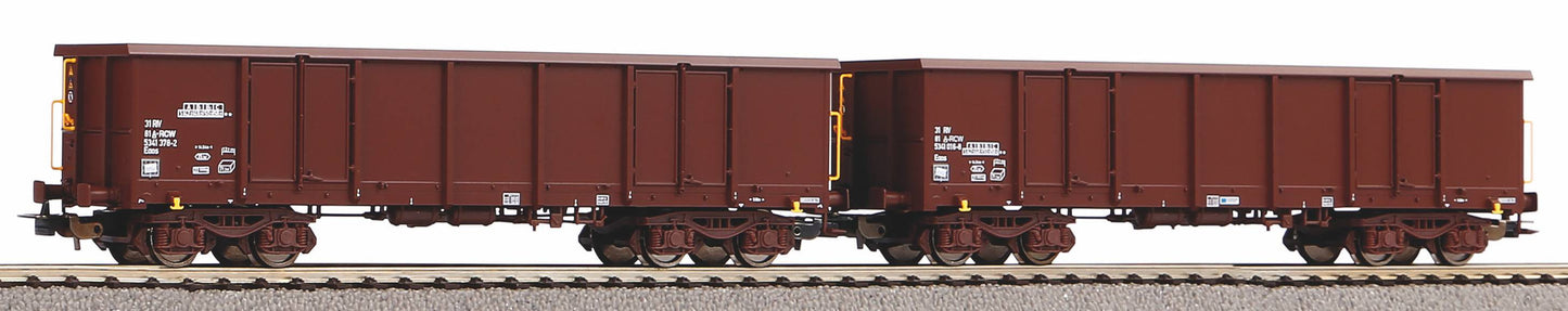 Piko 58237 2er Set Offene Güterwagen Eaos RCW VI mit Sandladung